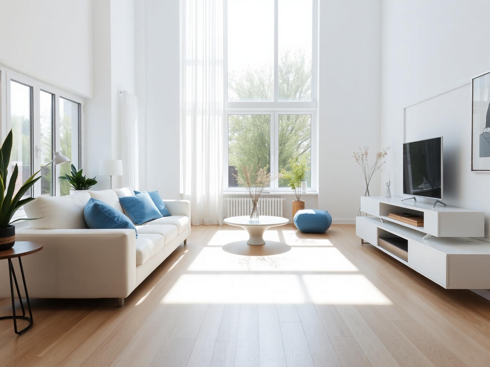Bright, freshly cleaned living room